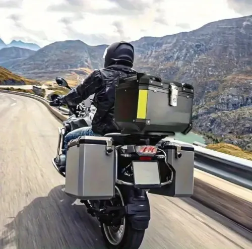 Boîte Arrière Moto Grande Capacité 45L 