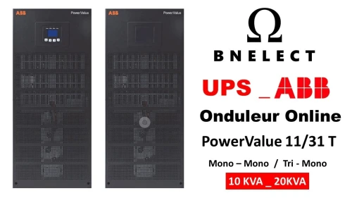 UPS Onduleur Online mono mono | Tri mono version Tour Marque ABB:  10KVA & 20KVA