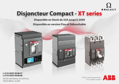 Disjoncteur De Puissance ABB Réglable Gamme XT de 32A Jusqu'à 250A