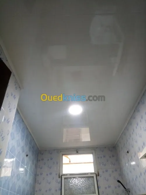 Faux plafond PVC cuisine douche toilette avec BA13