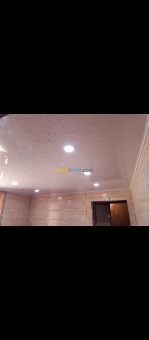 Faux plafond PVC Cuisine Douche Toilette Avec BA13