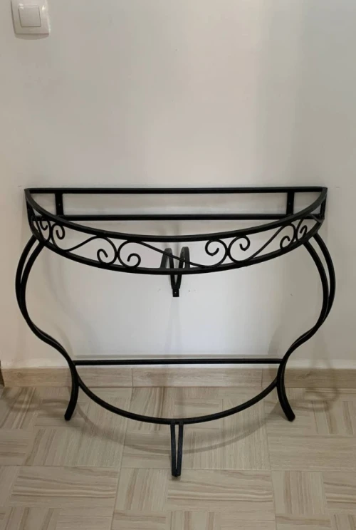 Console murale en fer forgé + miroir