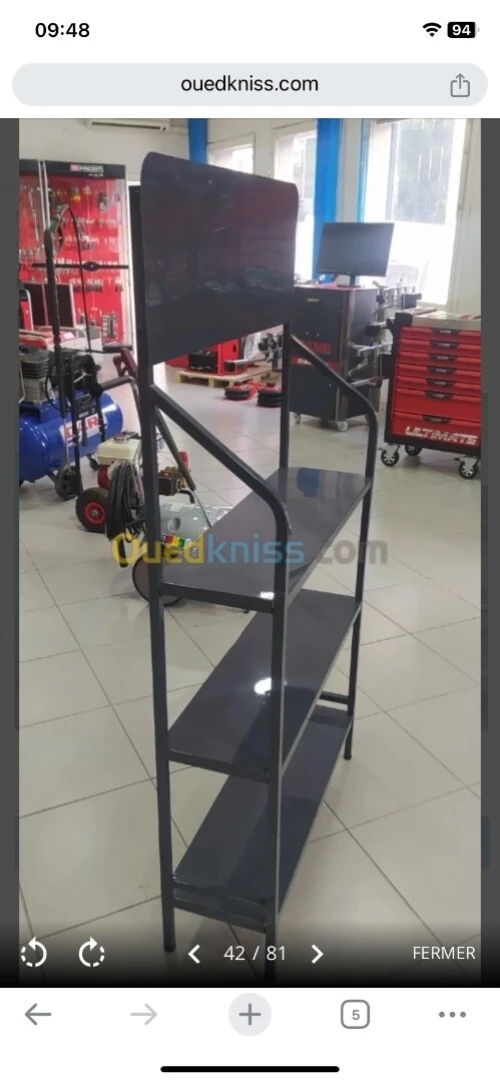 FABRICATION PRÉSENTOIR MÉTALLIQUE FIX/MOBILE SUR MUSURE