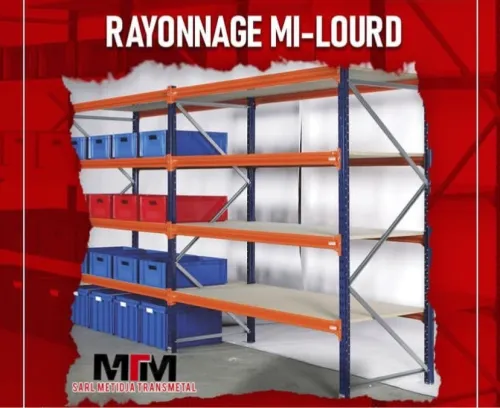 Rayonnage en métal, Étagère métallique, Élément en métal 