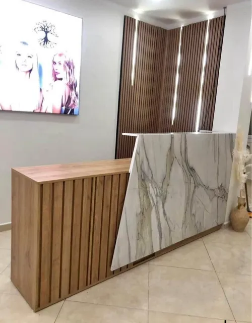 Fabrication Comptoirs de réception moderne sur mesure 