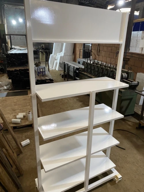 FABRICATION PRÉSENTOIR MÉTALLIQUE FIX/MOBILE SUR MUSURE
