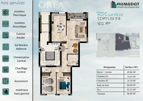 Vente Appartement F3 Alger Dely brahim