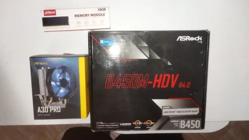 Kit Pc Asrock b450m + ryzen 5 4500 + Rx570 + 16gb ram + ssd 240Go (sans boitier)
