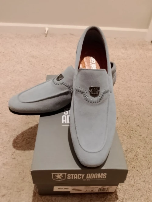 Chaussure daim bleu pâle " USA "