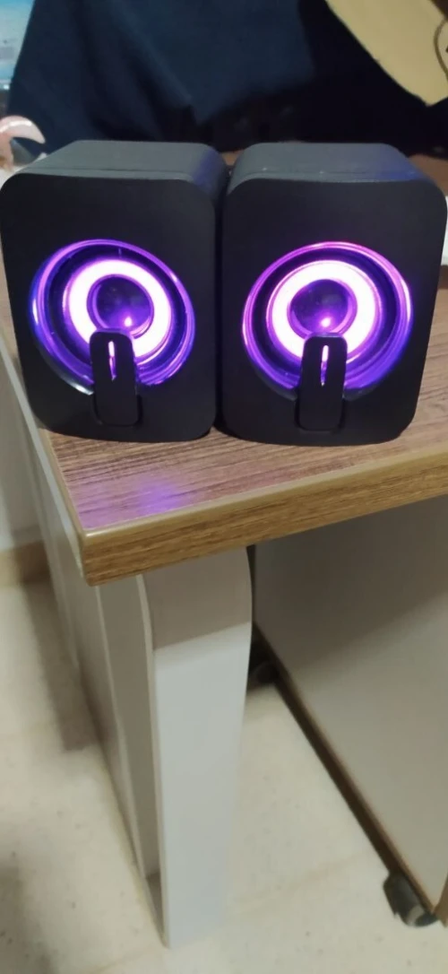 speakers Baffles HIFI Stereo PC Sound Box with LED Light USB