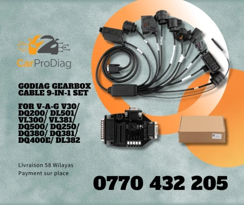 GODIAG Gearbox Cable 8-in-1 Set for V-A-G V30 DQ200 DL501 VL300 VL381 DQ500 DQ250 DQ380 DQ381 DQ400E Pour MultiProg AUTEL FC200 PCMFlash