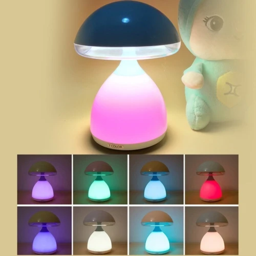Lampe de chevet LED à capteur tactile Champignon à intensité variable RGB