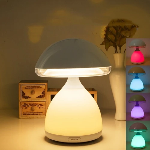 Lampe de chevet LED à capteur tactile Champignon à intensité variable RGB
