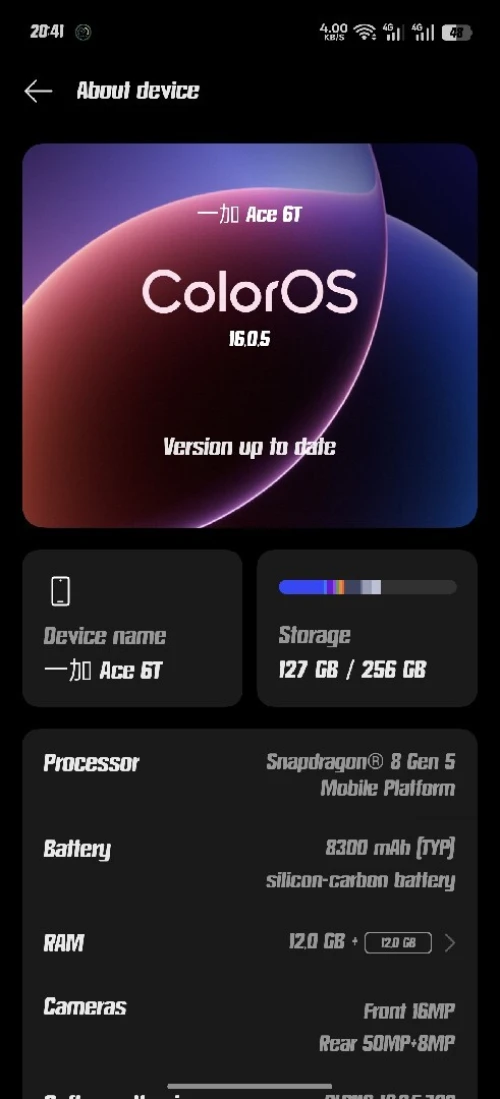 Oneplus Ace 6t