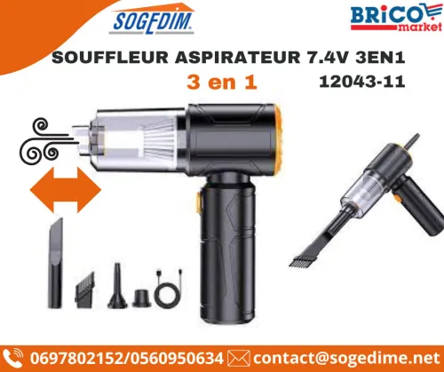 SOUFFLEUR ASPIRATEUR 7.4V 3EN1 12043-11.
