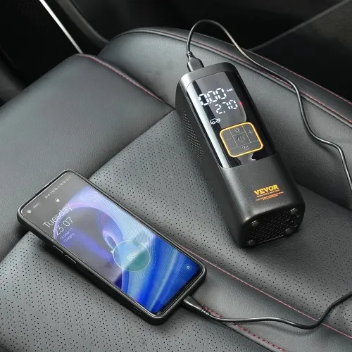 GONFLEUR DE PNEU PORTABLE SMART 3-EN-1 & POWER BANK TORCHE