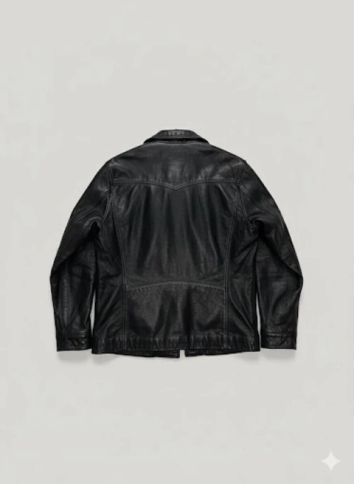 Veste en Cuir Noir Classique et Robuste - Qualité Supérieure | [Marque si connue]