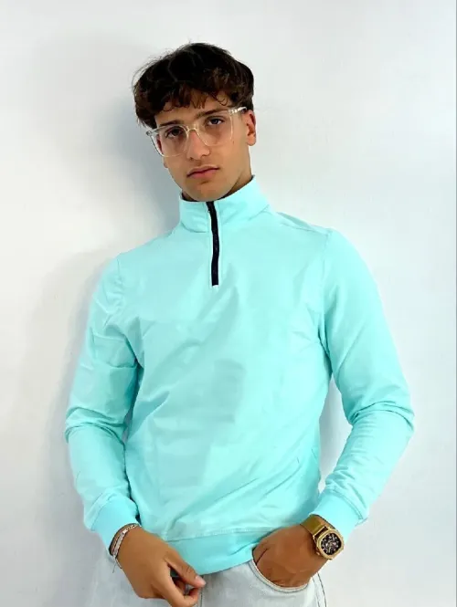 High neck-zip shirt 