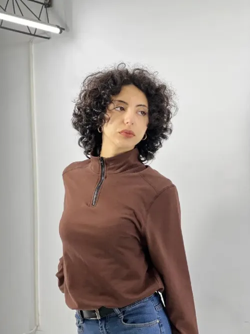 High neck-zip shirt 