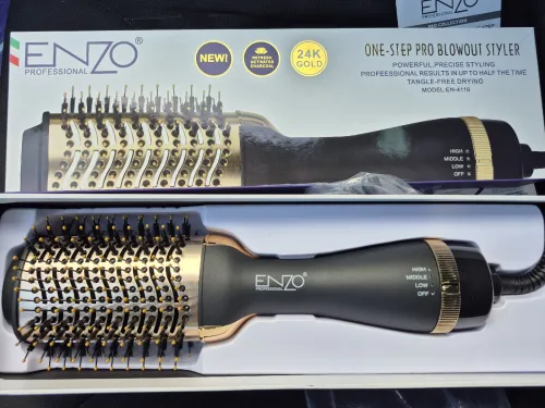ENZO PROFESSIONAL brosse chauffante Sèche-cheveux multifonctionnel PROFESSIONAL 1300 watts En 4116
