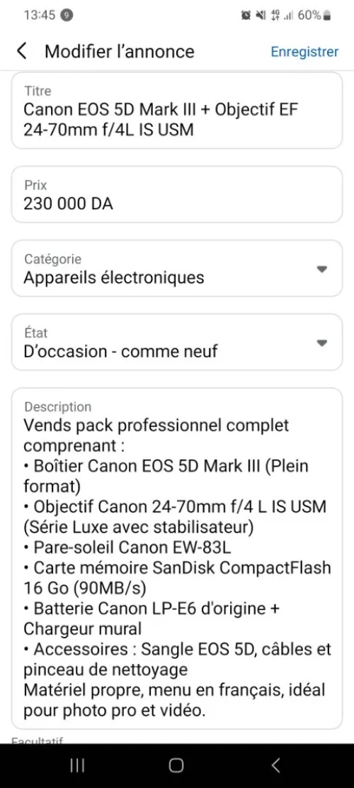 Canon EOS 5D Mark III + Objectif EF 24-70mm f/4L IS USM