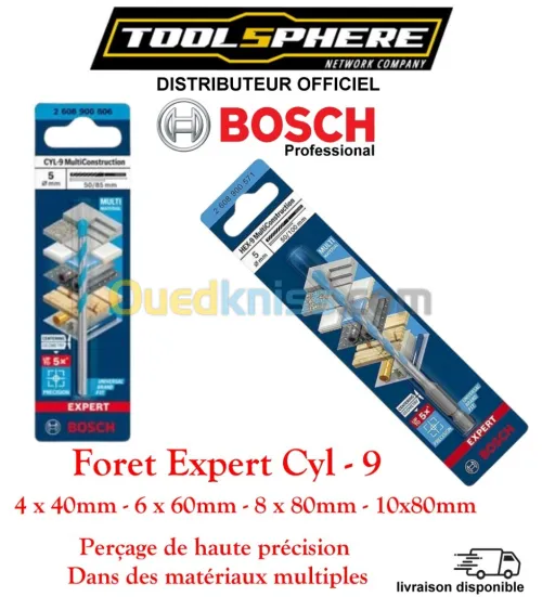 Foret Expert CYL-9 Multi construction Bosch Professionnel 