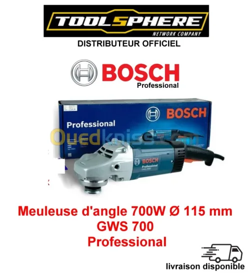 Meuleuse angulaire GWS 700 115mm / 700w -115mm Professional / Meuleuse angulaire Bosch