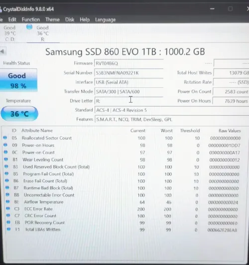 Disque dur SSD Samsung Evo 1 TB (SATA)