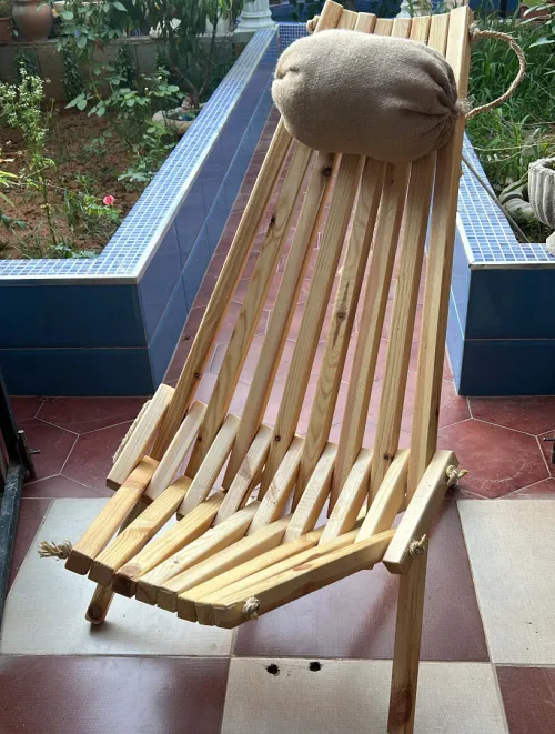 Chaises Pliantes Scandinaves en Bois Naturel