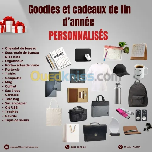 Goodies et cadeaux de fin d'année personnalisés