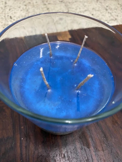 Bougie parfumée en cire de gel parfum noix de coco