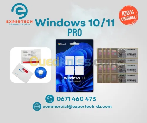 Clé Microsoft Windows 11/10 Professionnel | Clé original OEM