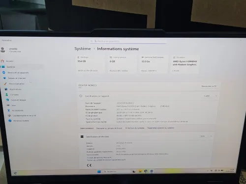 Lenovo Legion Pro 5 16ADR10 RYZEN 9 8940HX DDR5 RAM 32GB / SSD 1TB Nvme / RTX 5060 8GB / ECRAN 16" WQXGA 240HZ