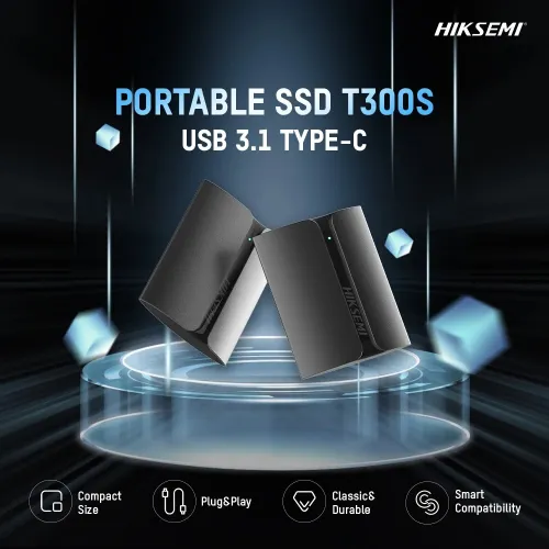 HIKSEMI SSD Externe Portable 2TB, USB 3.1 Type C, Jusqu'à 560 M/s