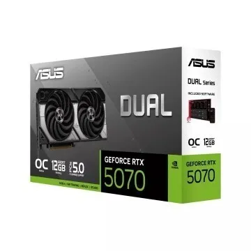 CARTE GRAPHIQUE ASUS DUAL GeForce RTX 5070 12GB GDDR7 OC Edition Neuf Sous Emballage