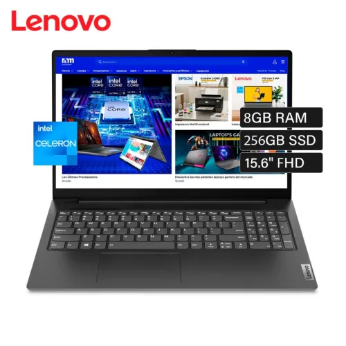 LAPTOP LENOVO V15 G2 INTEL CELERON N4500 DDR4 8GB SSD 256GB NVME ECRAN 15.6" FHD NEUF SOUS EMBALLAGE
