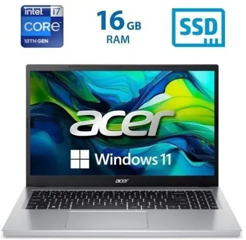 LAPTOP ACER ASPIRE GO15 INTEL CORE I7-1355U / DDR5 16GB / SSD 512GB / ECRAN FHD 15.3" SILVER