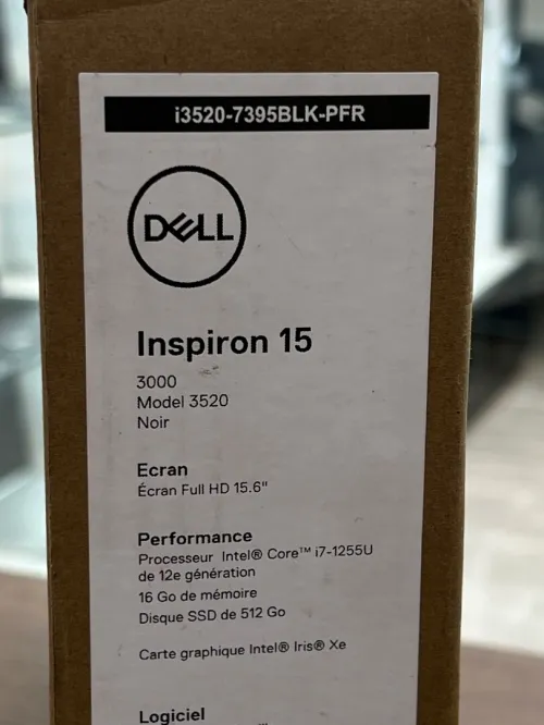 Dell Inspiron 3520 - i7 1255U - 16Go - 512Go - Intel Iris Xe Graphics 