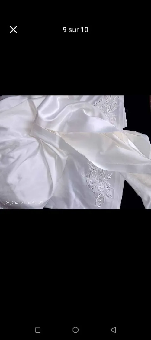 Ensembl(4 pieces jupe haut et serwal chelka,convient comme bedroun (tenue dekhla) pour mariée taille