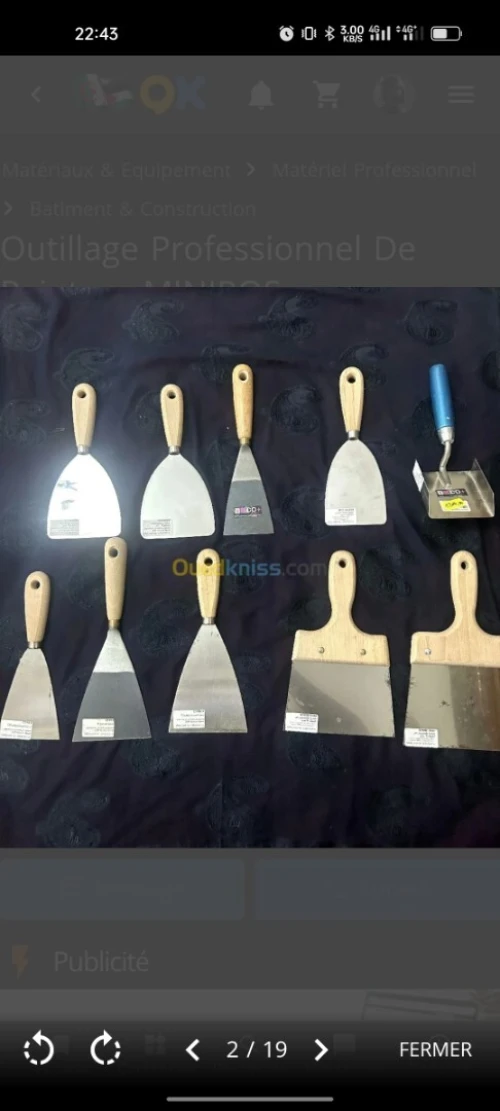 Outillage peinture professionnel miniros