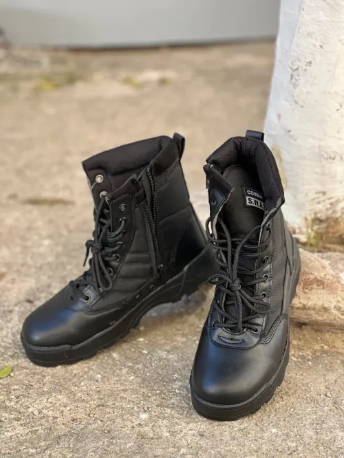 Chaussures Bottes Tactiques style militaire tout terrain, godasse BEETRO SWAT COMBAT, variétés