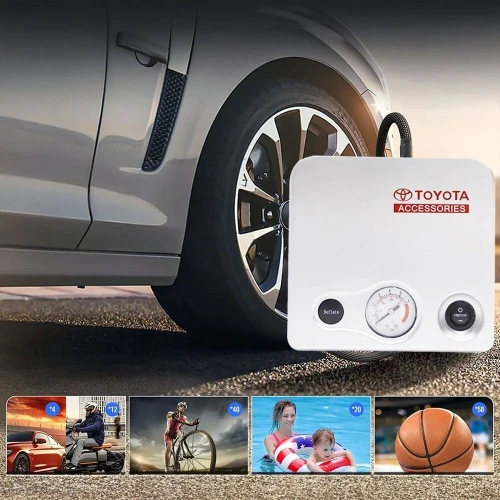 Compresseur TOYOTA Original Gonfleur Voiture/Moto 12V