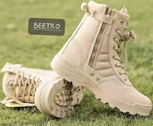 Chaussures Bottes Tactiques style militaire tout terrain, godasse BEETRO SWAT COMBAT, variétés
