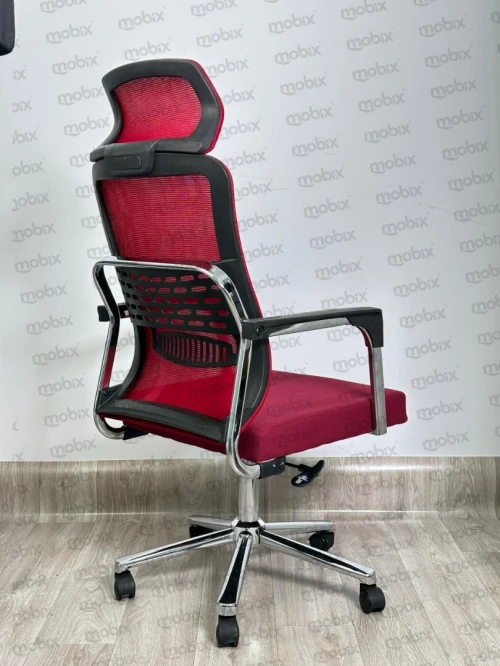 Chaise opérateur SEDIA rouge pour bureaux et administrations de la marque Mobix-dz