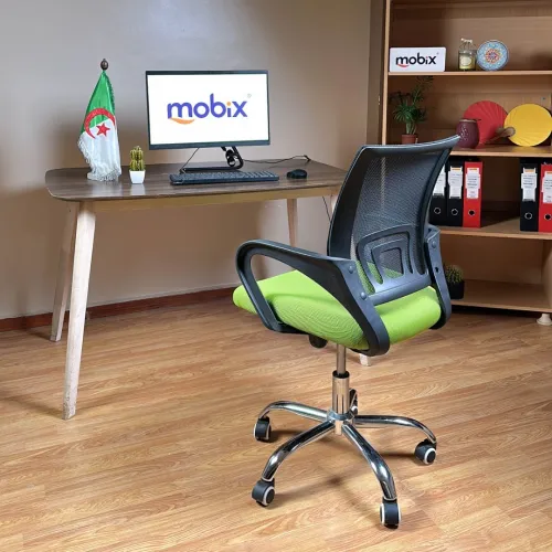 Chaise opérateur filet couleur jaune et dos noir ergonomique Mobix dz
