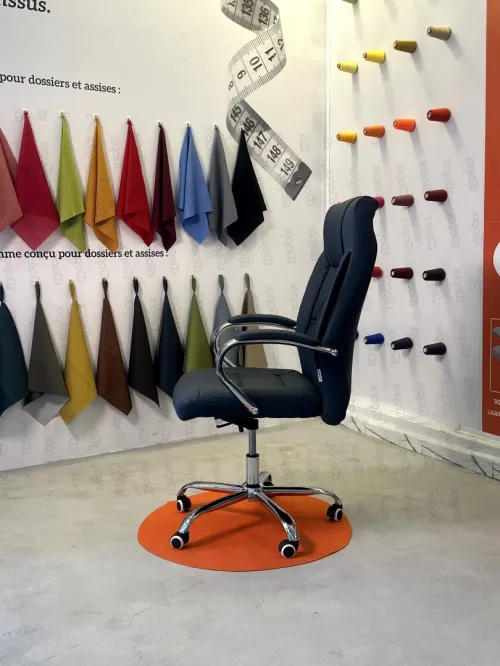 Chaise bureau fauteuil PDG CIRTA noir opérateur simili cuir de la marque MOBIX-DZ