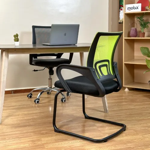 Chaise opérateur filet couleur jaune ergonomique Mobix dz