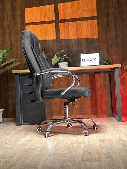 Chaise bureau PDG CIRTA noir en simili cuir de la marque Mobix dz