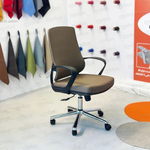 Chaise STRADA EXECUTIF opérateur nouveau modèle simili cuir marron