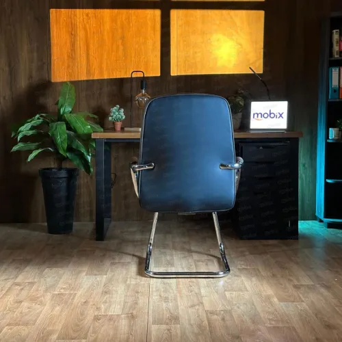 Chaise de bureau visiteur STELLAR en simili cuir de la marque Mobix dz